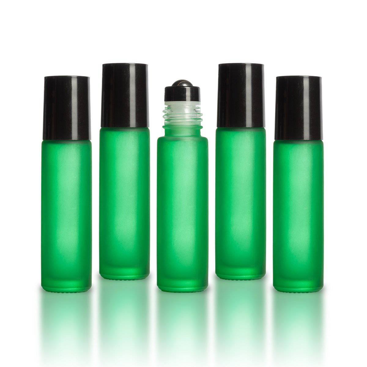 Download 10 Ml Green Frosted Bottles With Leak Guard Rollers Pack Of 5 Walmart Com Walmart Com