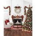 thumbnail image 2 of Joy Christmas Sign Front for Door Decoration, 11 in Round Wood Wreaths Wall Hanging Outdoor, Farmhouse, Porch, for Spring Summer Fall All Seasons Holiday Christmas, 2 of 5