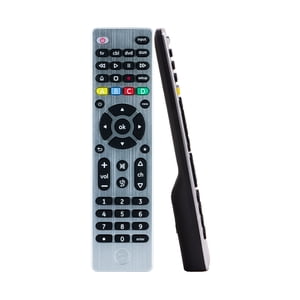 GE 4-Device Universal Remote Control, Brushed Silver