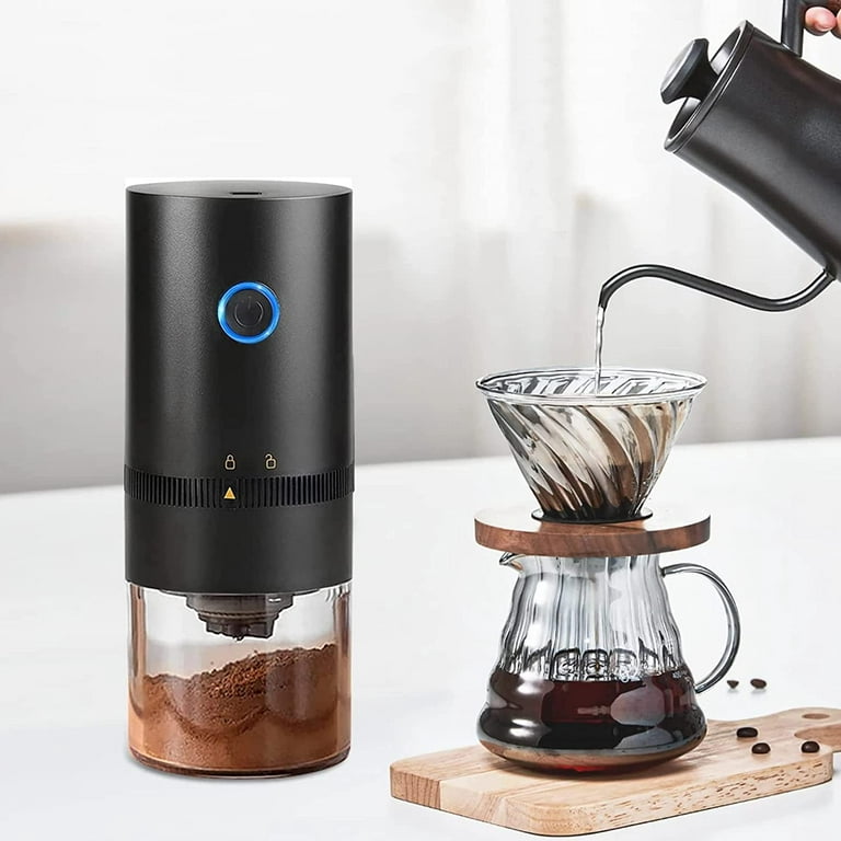 Portable Coffee Grinder Electric,Multi Coffee Bean Grinder with Ceramic  Conical Burr Core and Adjustable Grind Setting，USB Rechargeable，for  Espresso
