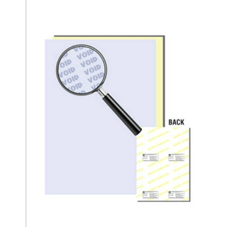 Laser Print Security Paper (SGP-2-R), Blue/Canary 21-lb 2-Part Carbonless, 11" x 17", 250 SHEETS / PACK, YIELDS 125 SETS