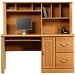 - Sauder Orchard Hills Computer Desk with Hutch, Carolina Oak