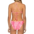 thumbnail image 2 of Isabella Rose Womens Tie Dye High Leg Bikini Bottom, Pink, Medium, 2 of 2