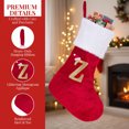 thumbnail image 2 of Unique Bargains Double Layer Modern Cozy Reindeer Christmas Stocking Letter Z 18", 2 of 6