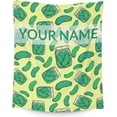 thumbnail image 1 of LHSHID Personalized Pickle Blanket Gifts with Name Text Funny Throw Blanket for Adults Kids Lightweight Plush Soft Cozy Warm Flannel Blankets for Bed Couch, 1 of 8