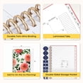 thumbnail image 6 of Blue Sky Artisans & Makers Sara Harding 2026 Weekly and Monthly Planner, January 2026 - December 2026, 5" x 8", Flexible Cover, Durable Wire Binding, Laminated Tabs, Pocket, Stickers, Bright Dahlias, 6 of 8