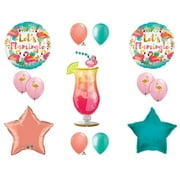 Let's Flamingle Flamingo Tropical Drink Luau Party Balloons Decoration Supplies