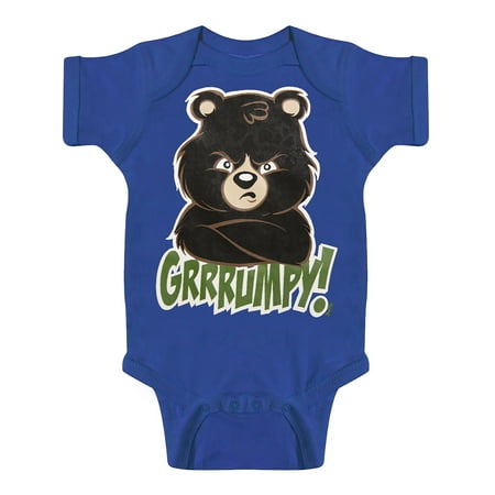 

Toddlers Grrrumpy Bear Bodysuit - Royal - 12 Months