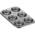 thumbnail image 4 of DecorRack 6 Cup Nonstick Muffin Pan, Heavy Duty Metal Cupcake Baking Pan, 2 pack, 4 of 6
