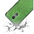 thumbnail image 2 of GSA Slim Solid Color Hybrid Glitter Case for LG Aristo 2/3/Tribute Dynasty/ Neon Green, 2 of 4