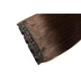 thumbnail image 3 of 100% Human Hair Clip In Hair Extensions 15 Colors Can Curly Dyed Washed 1 Piece/5 Clips Light Brown 18”-50g, 3 of 6