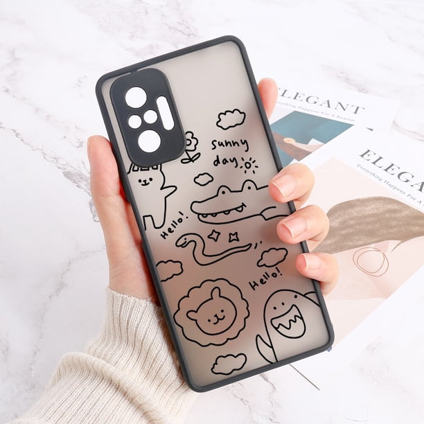 Funda de dibujos animados para Xiaomi, carcasa dura mate para Xiaomi 11T, 10T, 11i, 12, 12X, 9T, A3, Redmi Note 10 Pro, 11, 9, 8, 9s, 10s, 11s, 5G NE Fivean unisex