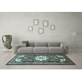 thumbnail image 3 of Ahgly Company Indoor Round Persian Light Blue Traditional Area Rugs, 4' Round, 3 of 4