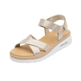thumbnail image 2 of Flexi Mujer Sandalia Moda Casual Urbana Suave Textil Oro dorado 26 Flexi 106513, 2 of 7