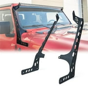 Xprite Universal Front Windshield Light Bar Mounting Brackets fit type 2018+ Jeep Wrangler JL & Gladiator JT