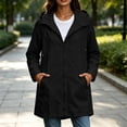 thumbnail image 6 of Nugftut Rain Jackets for Women Hooded Pockets Full ZipWaterproof Windbreaker Lightweight Rain Jackets,M, 6 of 8