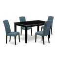 thumbnail image 2 of East West Furniture Dining Room Set Black, DUCE5-BLK-21, 2 of 6