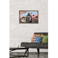 thumbnail image 2 of Star Wars: The Mandalorian - Mando And The Child With Ship Wall Poster, 14.725" x 22.375", Framed, 2 of 3