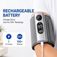 thumbnail image 4 of Alphamed Automatic Upper Arm Blood Pressure Monitor, Rechargeable Digital BP Monitor with Adjustable Cuff for Home Use, 4 of 5