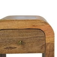 thumbnail image 3 of Artisan Furniture Solid Wood Mini Darcy Oak-ish Nightstand with Curved Edges, 3 of 6
