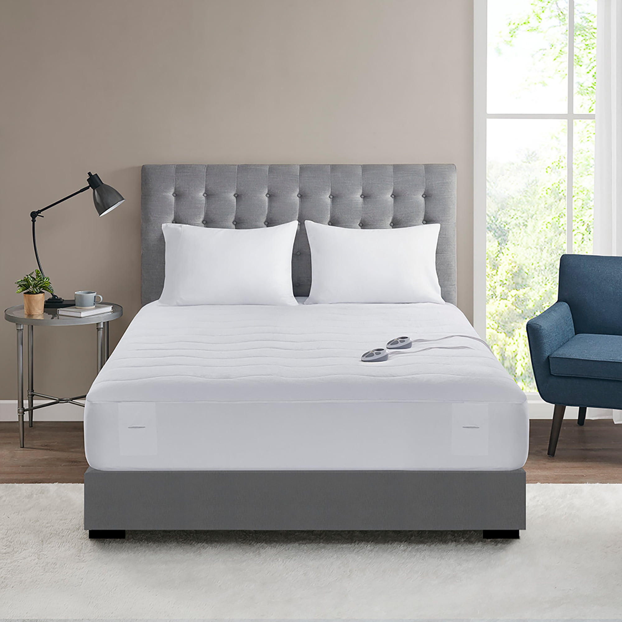 Serta Plush Heated Mattress Pad, Queen, White - Walmart.com