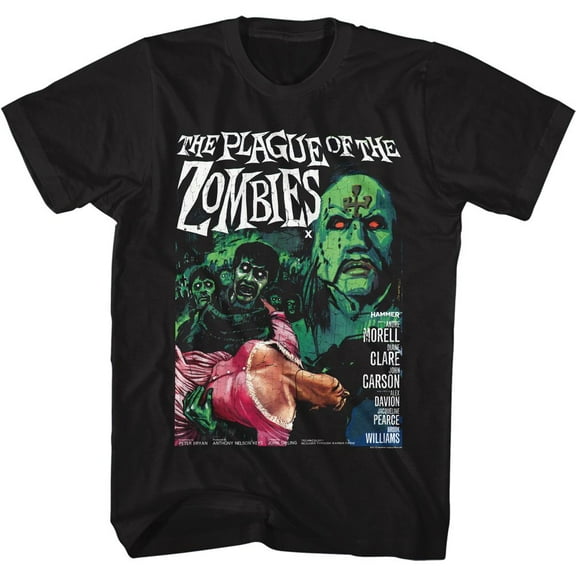 Hammer Horror Plague of the Zombies Black Adult T-Shirt