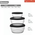 thumbnail image 2 of Recipiente de plástico Signoraware Crystal sin BPA | Hermético y a prueba de fugas | Apto para microondas | Ideal para la lonchera o para llevar de viaje | Perfecto para sobras y aperitivos (1 litro +, 2 of 2