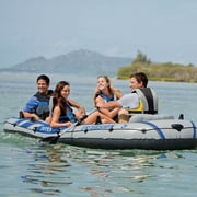 Intex Excursion 5 Inflatable Boat Set w/Transom Mount Trolling Motor