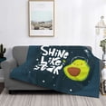 thumbnail image 2 of Uemuo Avocado in Space1 Printed Throw Blanket for Couch, Fluffy Fuzzy Blankets for Bed, Sofa, Cozy Flannel Faux Fur Blanket-60"x50", 2 of 6