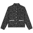 thumbnail image 4 of Jackets for Women Winter Coat Jackets Flannel Stand Collar Jacket(Pretty Bohemian Art Paisley,Size:S-4XL), 4 of 7