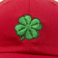 thumbnail image 5 of DALIX Four Leaf Clover Hat Baseball Cap St. Patrick's Day Cotton Caps Red, 5 of 7