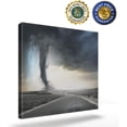 thumbnail image 2 of Square Wall Art Paintings Canvas Tornado and Lightning Giclee Artwork Modern Prints Pictures for Bedroom Living Room Home Decor,Wooden Frame,Ready to Hang,16x16inch,Nature, 2 of 6