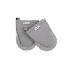 Better Homes & Gardens Silicone Printed Mini Oven Mitts Kitchen Set, 2 Piece, 5.5 in x 7 in, Gray