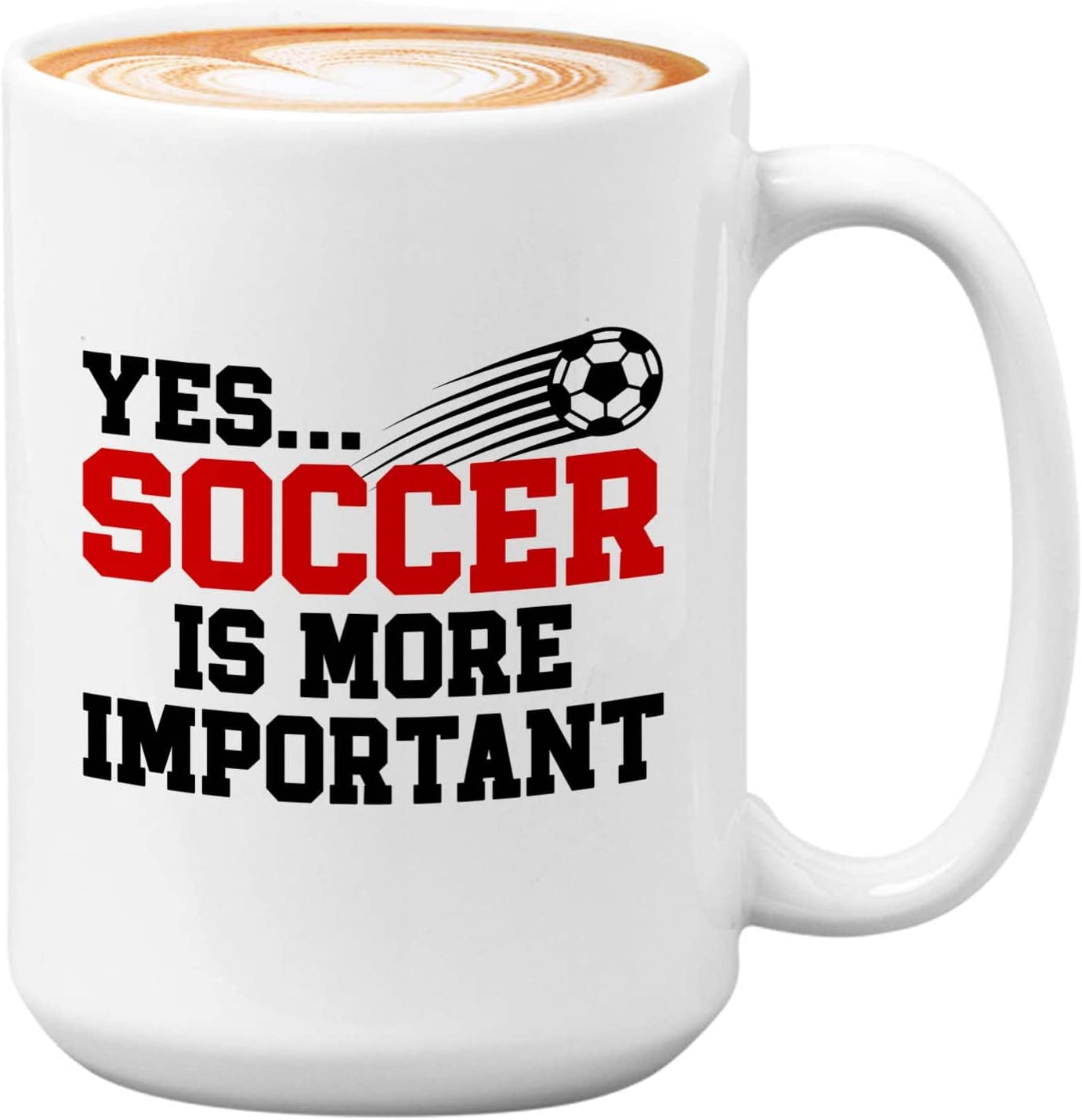 Soccer Coach Mug White 15oz Soccer is More Important Soccer Coach Player Sports Athlete