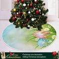 thumbnail image 6 of FMSHPON Easter Tree Skirt Colorful Eggs Bunny Xmas Christmas Tree Skirt Stand Mat for Holiday Party Decoration Indoor Outdoor 48 inches, 6 of 6