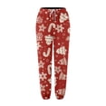 thumbnail image 4 of Pantalon de Noël pour Femmes Pantalon de Jogging avec Béquille de Noël Confortable et Ample Taille Haute avec Poches, 4 of 4