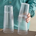 thumbnail image 3 of TrueCraftware- Set of 24 Pebbled Tumbler/ Drinking Cups 16-Ounce Clear Color- Reusable Premium Water Iced Tea Glasses Stackable Break-Resistant for Home Restaurants, 3 of 6
