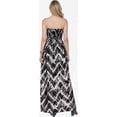 thumbnail image 3 of HAPPY BAY Women's Summer Boho A-Line Slit Maxi Beach Dress Smocked Top Evening Long Strapless Tube Dresses for Women One Size Kohl, Zig Zag, 3 of 5
