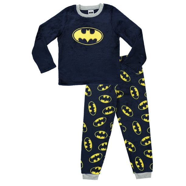 Batman Boys Sleepwear Fleece Kids 2 Piece Pajama Set 4 Walmart