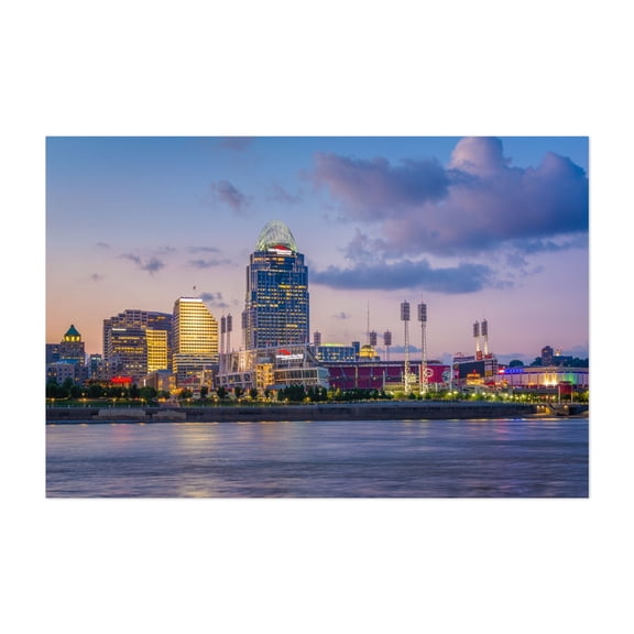 The Cincinnati Skyline 02 - Cincinnati Ohio Photography Unframed Wall Art Print 5 x 7 inches