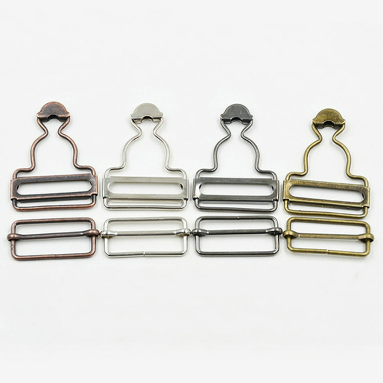 6 Pieces 1.5 inch Overall Buckles Suspenders Replacement Buckle Overalls Buttoned Hooking Metal Buckles Gourd Buckles Suspenders Buckle for DIY Art