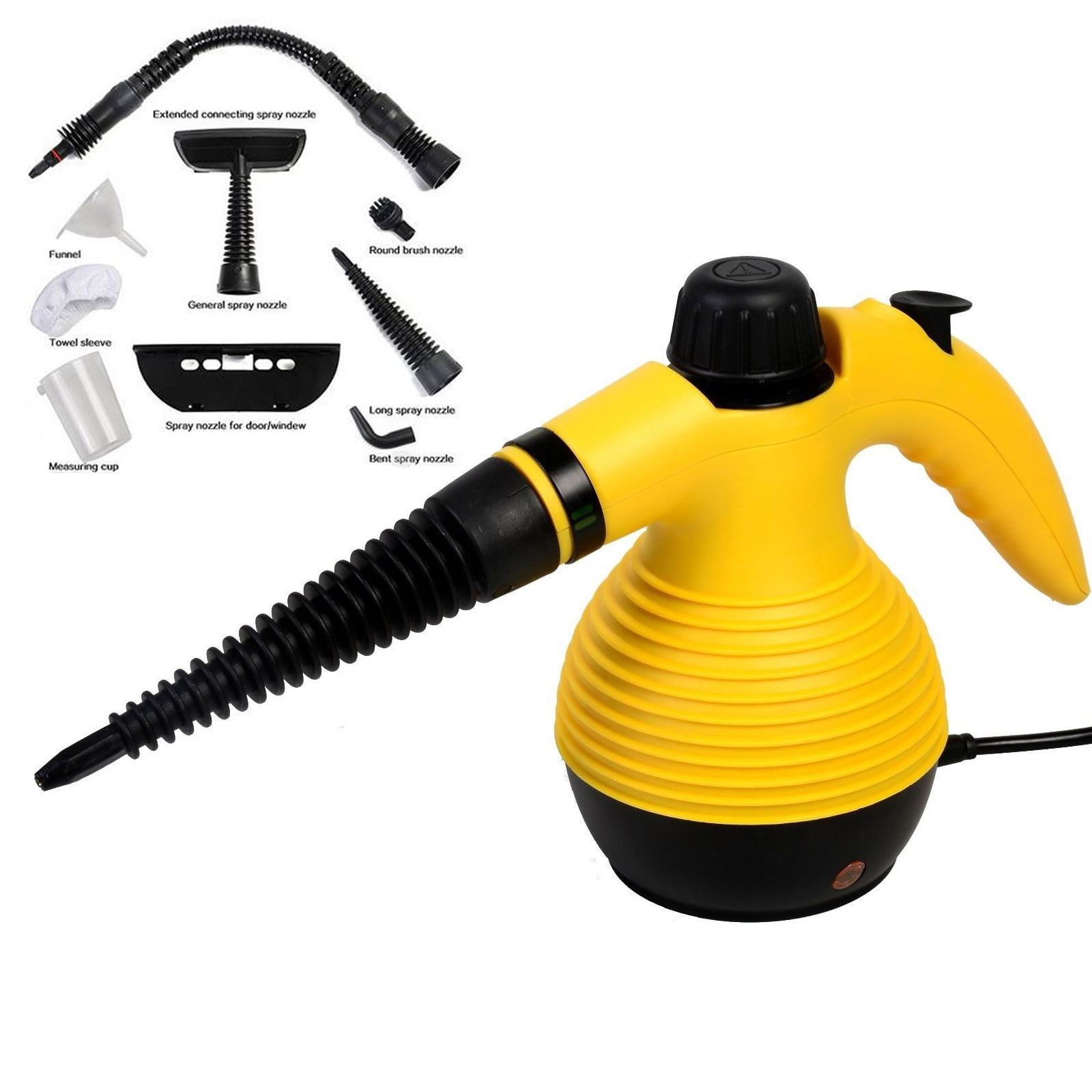 Steam Cleaner Hand Held Steamer Kitchen Bathroom Tile Universal Cleaning Yellow 