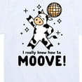 thumbnail image 3 of Instant Message - Watch Me Moove Disco Cow - Toddler & Youth Short Sleeve Graphic T-Shirt, 3 of 6