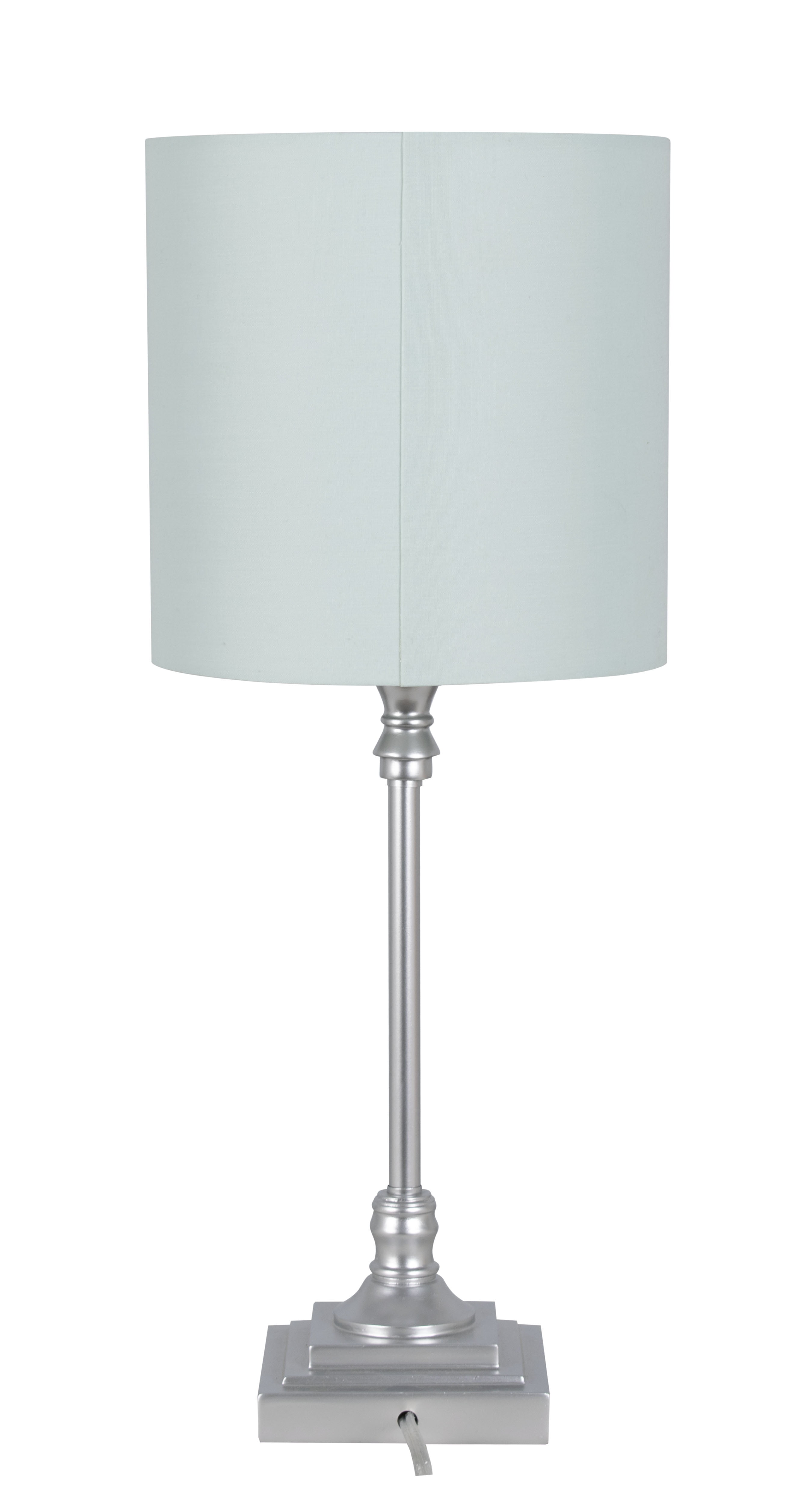 Cooper Ridge Polyresin 20.5" Table Lamp with Linen Shade, Silver
