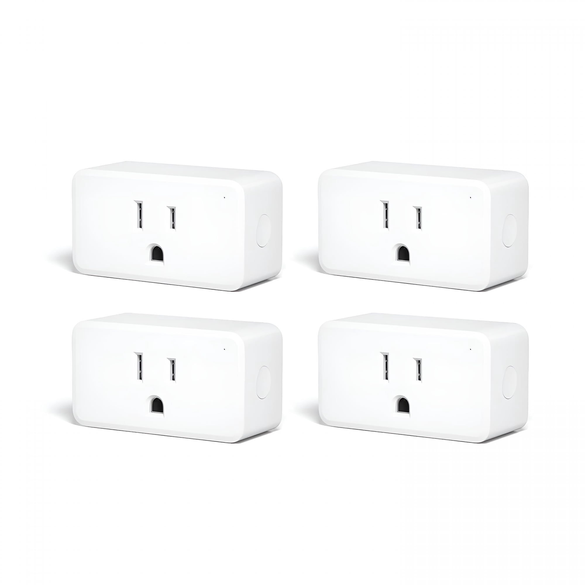 GJX Smart Plug 4 Pack with Real-time Energy Monitoring, 15A Outlet, Zigbee Repeater, ETL Certified, Work with Home Assistant, Compatible Echo Devices and SmartThings