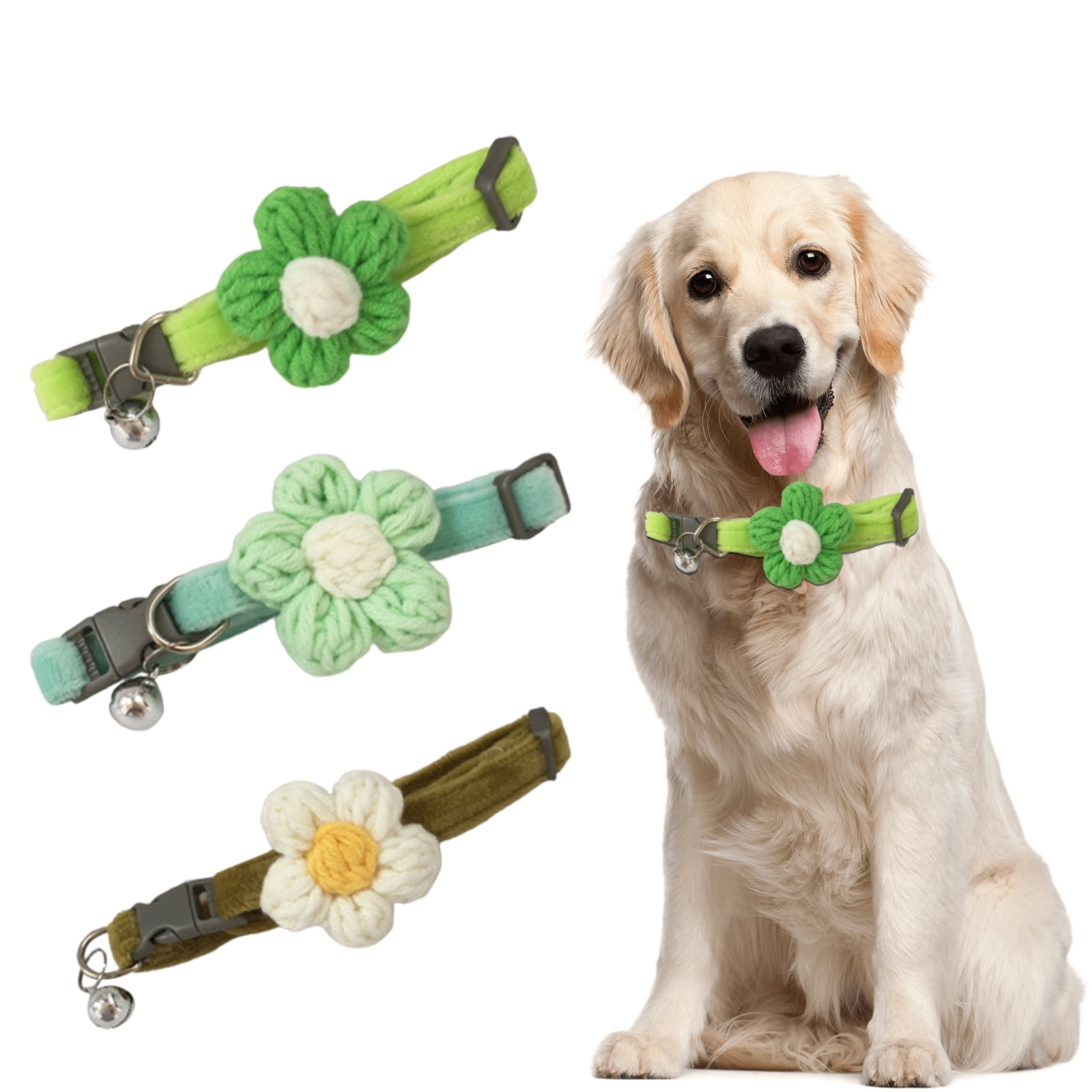 Travelwant Handmade Cat Collars,Kitten Collar with Six Petals Flowers