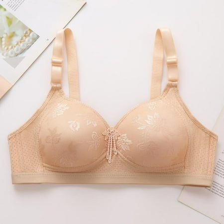 

Women Wireless Push Up Bra Full Coverage Thin Back Closure Plus Size Underwear