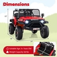 thumbnail image 3 of Costway Voiture Électrique 24 V avec Télécommande, Musique, Phares DEL, Suspension à Ressorts pour Enfants, Rouge, 3 of 9