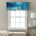 thumbnail image 3 of Summer Sea Valance Curtain Underwater Blue Ombre Ocean Waves Seascape Sand Window Valances Rod Pocket Short Curtains Window Treatments for Kitchen Bedroom Bathroom Laundry 42" x 18", 3 of 9