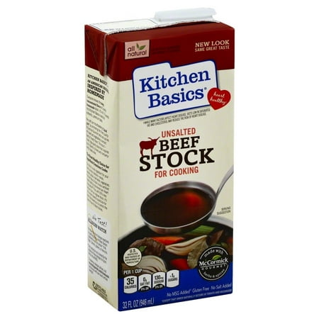(2 Pack) Kitchen Basics Gluten Free Beef Stock, Unsalted, 32 (Best Store Bought Beef Stock)